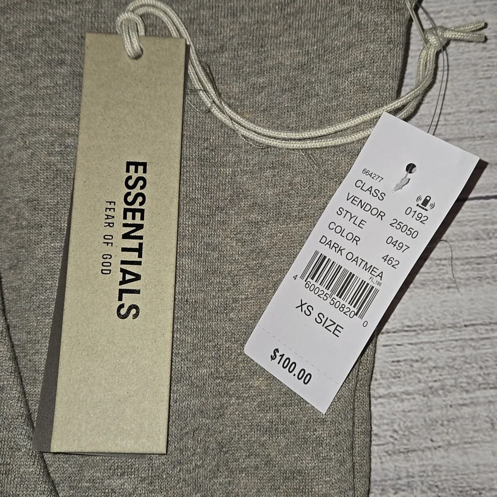 Essentials Fear of God Men's Fleece Pullover Hoodie Dark Oatmeal Size XS NWT - Picture 7 of 12